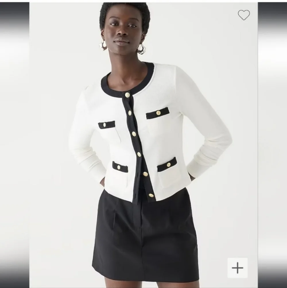 J.Crew Vintage Rib Lady Jacket Classic Office Lightweight Cotton Preppy Chic